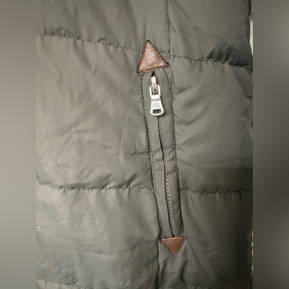 Ralph Lauren Long Down Parka Jacket Women’s Small Fleece Winter Grey Green Coat - Picture 3 of 10